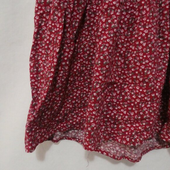 HOLLISTER CALIFORNIA - Regular | xs | Red Floral Puff Sleeve Mini Dress - Picture 13 of 14